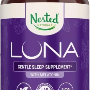 Luna Sleep Aid - Non-Habit Forming Natural Sleeping Pills for Adults with Naturally Sourced Ingredients - Valerian Root, Melatonin, Chamomile, Lemon Balm, and More - 60 Vegan Capsules