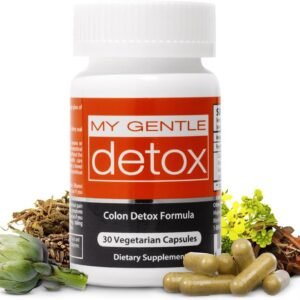 My Gentle Detox - Gentle Constipation Relief for Women & Men - Take at Night, Poop Next Day - 100% Natural Colon Detox Supplement for Less Bloating, Gas, Discomfort (30 Ct)