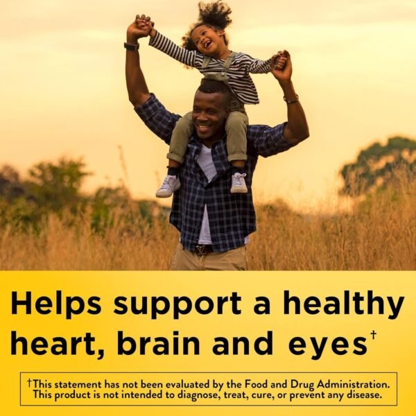Nature Made Extra Strength Burp Less Fish Oil Omega 3 Supplements 1400 mg Minis, Omega 3 Fish Oil as Ethyl Esters for Healthy Heart Brain Eyes Support, 60 Softgels, 30 Day Supply - Image 2