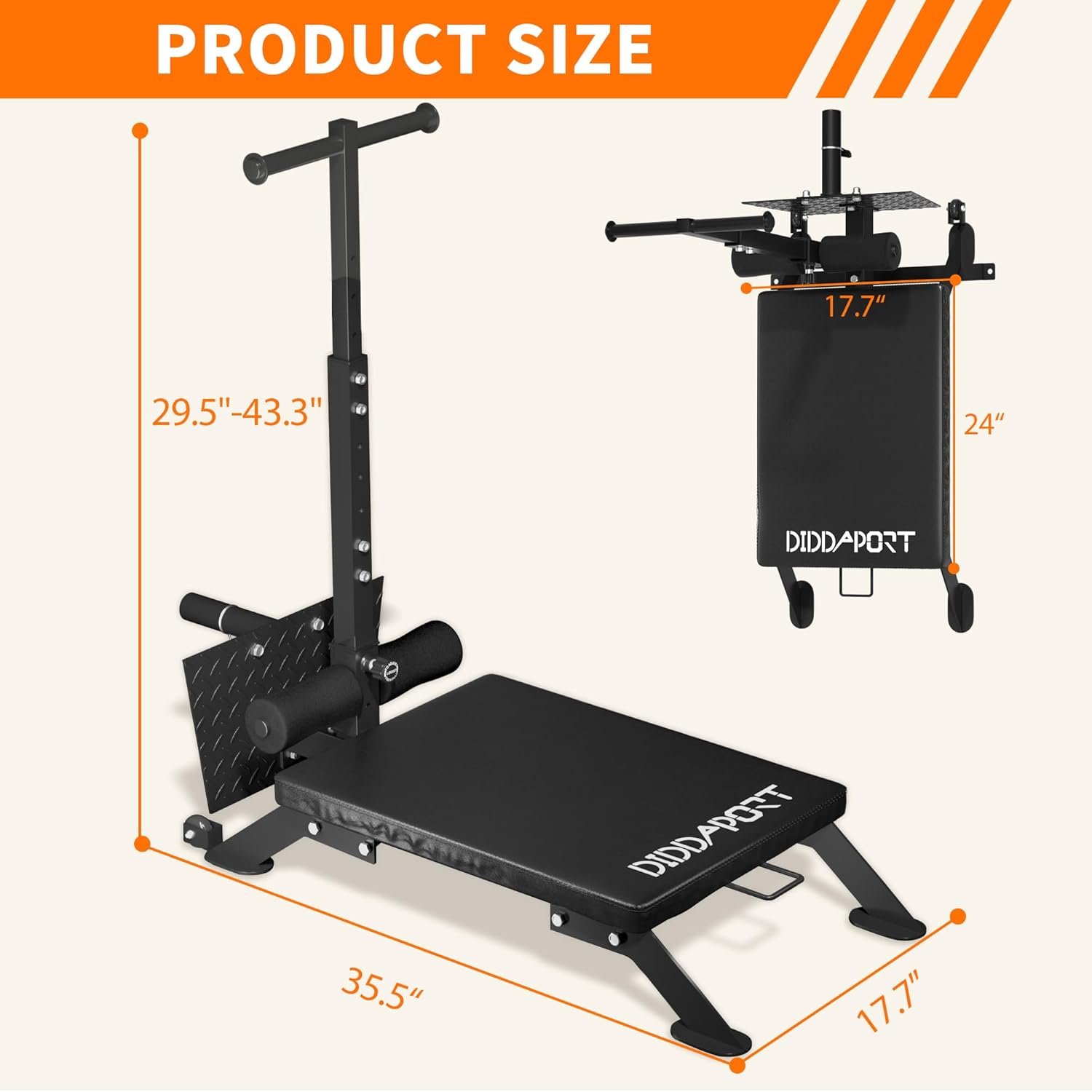 Nordic-Curl-Machine-Adjustable-Hamstring-Curl-Bench-Glute-Machine-with-Bands-and-Transport-Wheels-Reverse-Hyperextension-Machine-Home-Gym.jpg Nordic Curl Machine, Adjustable Hamstring Curl Bench, Glute Machine with Bands and Transport Wheels, Reverse Hyperextension Machine Home Gym - Image 2