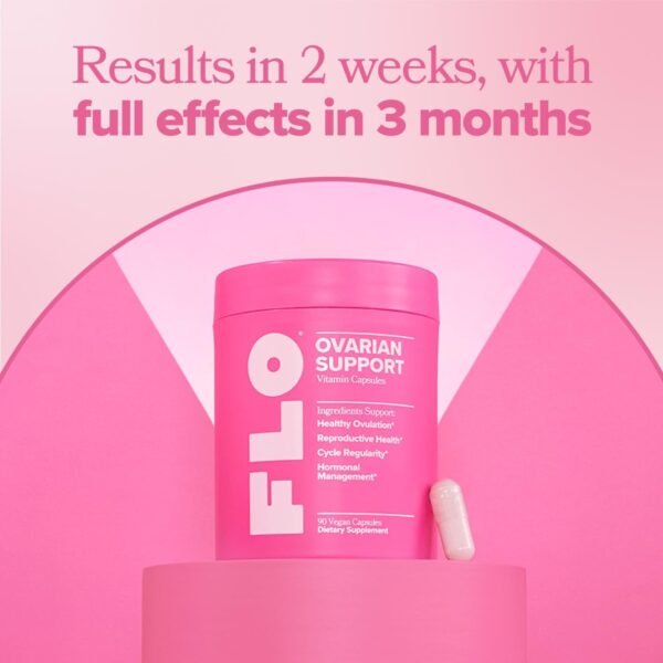 O Positiv FLO Ovarian Health Support - Hormone Balance for Women, Inositol Supplement with DIM, Myo-Inositol & D-Chiro Inositol, Folic Acid - Supports Healthy Ovulation, Cycle Regularity - 30 Servings - Image 2