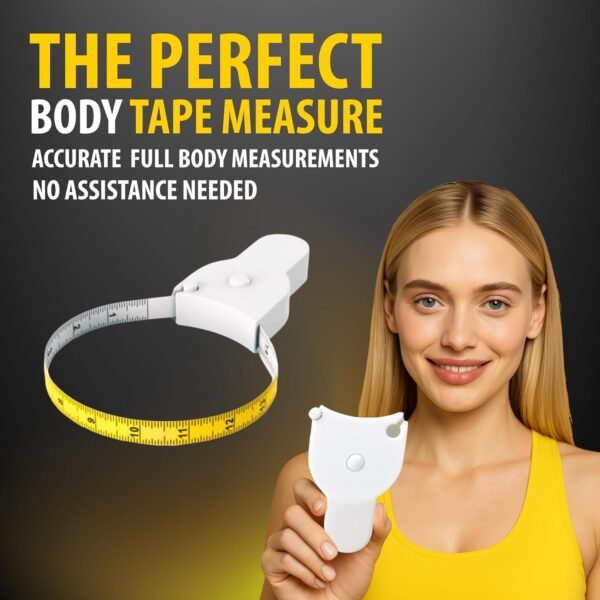 Perfect Body Tape Measure - 80 Inch Automatic Telescopic Tape Measure - Retractable Measuring Tape for Body: Waist, Hip, Bust, Arms, and More (White - 80 inch) - Image 2