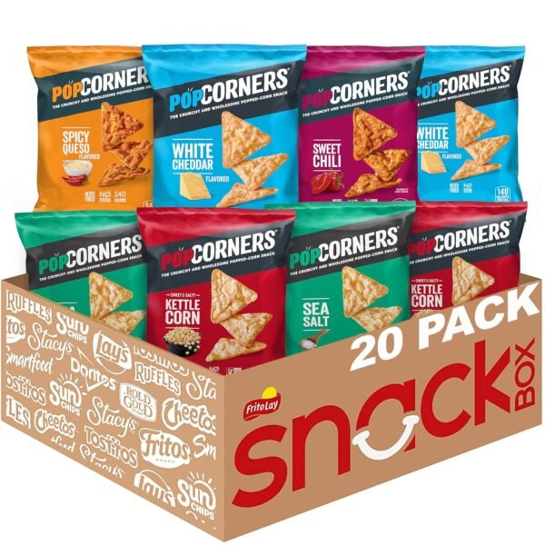 PopCorners Popped Corn Snacks, Sampler Pack, 1 Ounce (Pack of 20) (Packaging May Vary)