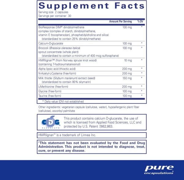 Pure Encapsulations DIM Detox | Supplement Support for Detoxification and Cellular Health* | 60 Capsules - Image 2