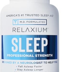 Relaxium Sleep Aid, Dietary Supplement, Non-Habit Forming, Supports Longer and Better Sleep, 60 Capsules, 30-Day Supply