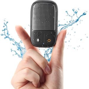 SUPERONE 2025 Upgrade Wearable Bluetooth Speaker with Voice Assistant & Mic, IPX7 Waterproof Clip-on Portable Speaker, TWS Pairing, Up to 30H of Play, Supports Siri/Google/Alexa