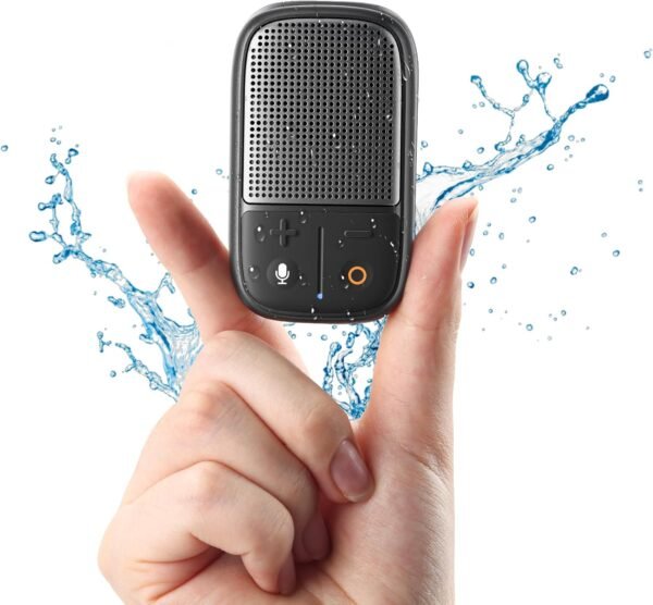 SUPERONE 2025 Upgrade Wearable Bluetooth Speaker with Voice Assistant & Mic, IPX7 Waterproof Clip-on Portable Speaker, TWS Pairing, Up to 30H of Play, Supports Siri/Google/Alexa