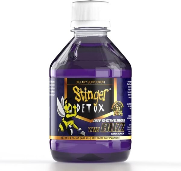 Stinger Detox Buzz 5X Extra Strength Drink – Grape Flavor – 8 FL OZ - 2 Pack - Image 2