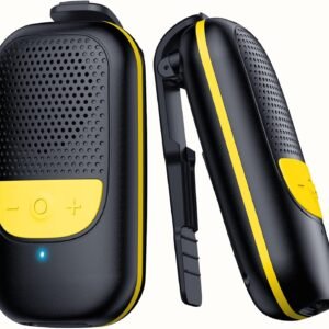 Temdan Wearable Bluetooth Speaker, Clip-On Portable Speaker with Built-in Mics for Hands-Free Music and Calls, Up to 10 Hours Battery Life,Mini Outdoor Waterproof Speaker Gifts for Women/Men - Black