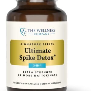 The Wellness Company Ultimate Spike Detox | 120 Capsules | 3-in-1 Formula with Nattokinase, Bromelain, and Curcumin | Non-GMO, Gluten-Free