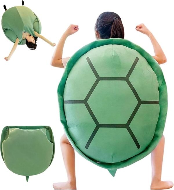 Wearable Turtle Shell Pillows,40in Tortoise Plush Pillow,Giant Wearable Turtle Shell Pillow ,Removable Oversized Doll Throw Animal Costume Wearable Plush Toys Best Gifts for Kids and Adult (39.4in)