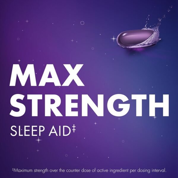 ZzzQuil LiquiCap Sleep Aid, Diphenhydramine 25mg HCl, Sleep Aids for Adults, Nighttime Sleep Aid, 72 LiquiCaps - Image 2
