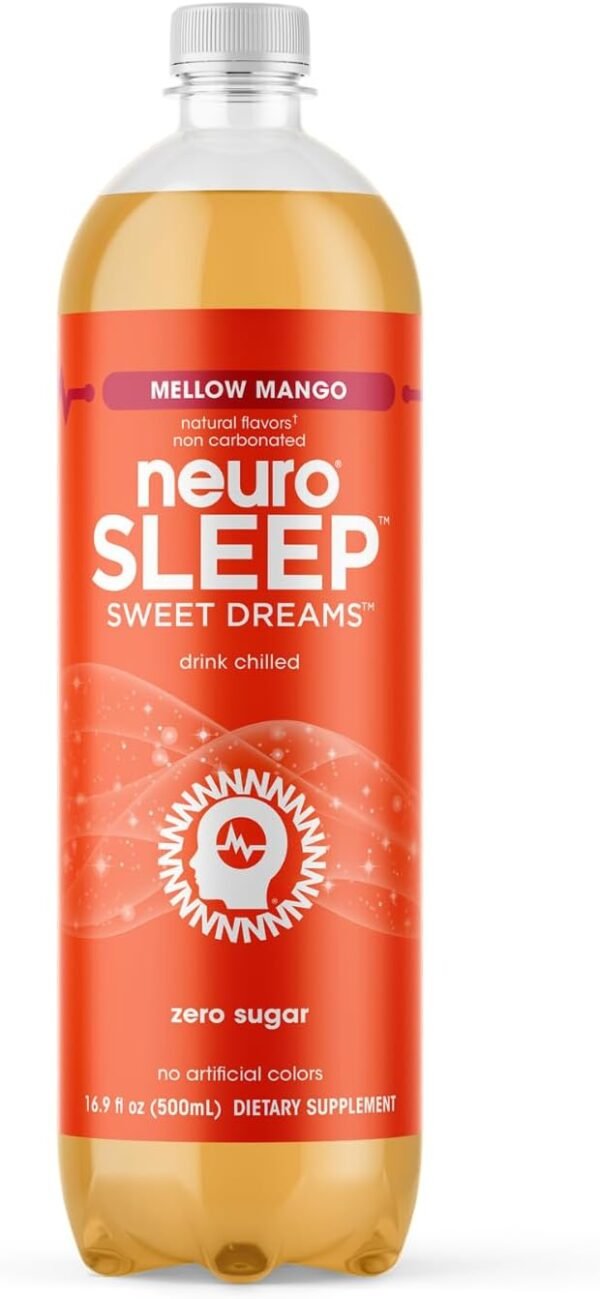 neuroSLEEP, Mellow Mango, Functional Beverage for Restful Sleep, Non-Carbonated, 16.9 Fl Oz (Pack of 12) - Image 2